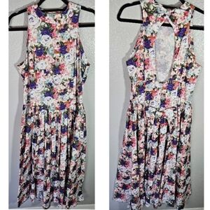 Vintage B.G.B LTD Floral Fit And Flare Dress Size 12